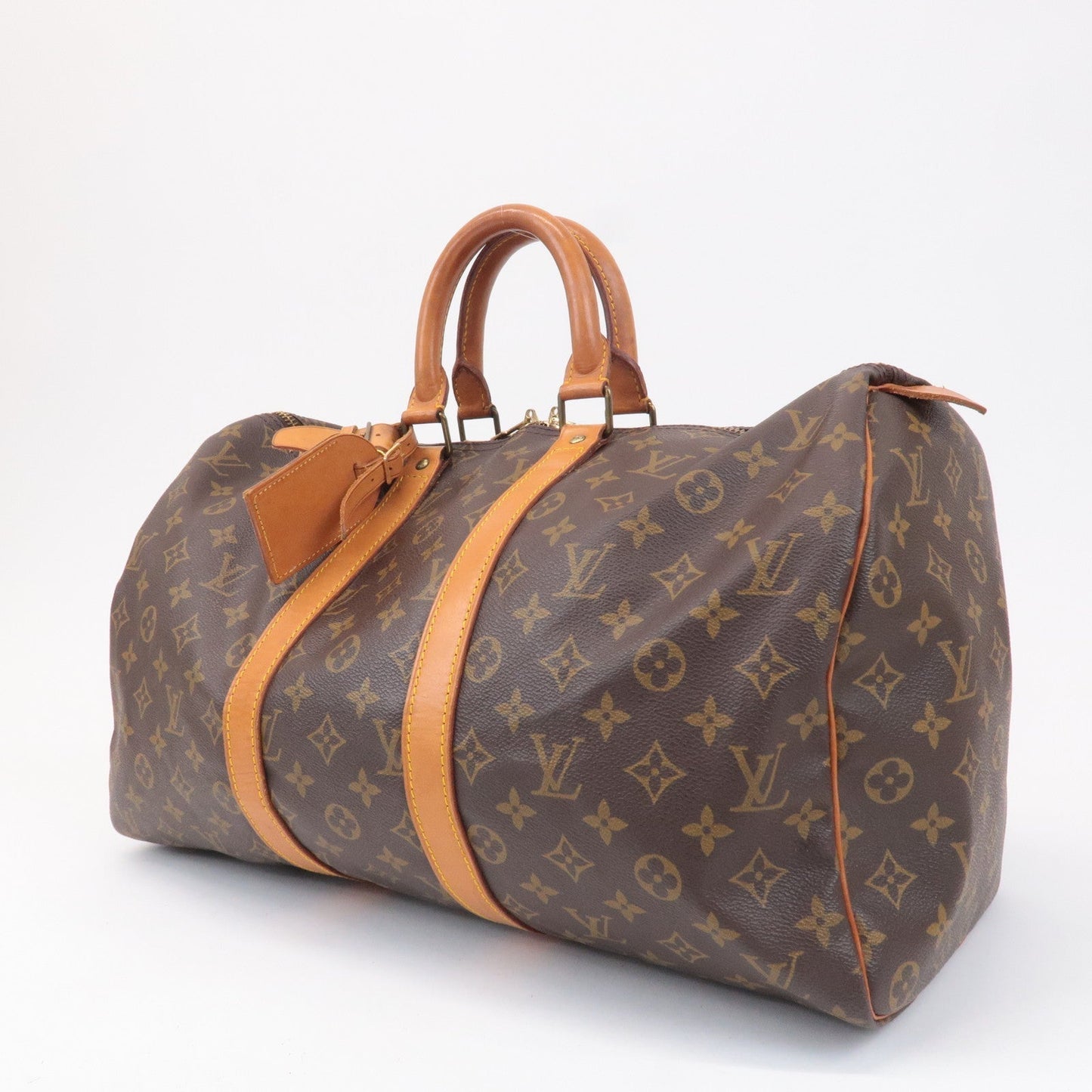 Louis Vuitton Monogram Keep All 45 Boston Bag Brown M41428