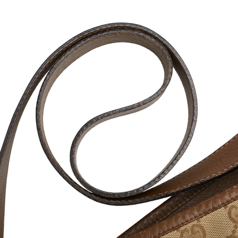 Gucci GG Canvas Canvas Leather Shoulder Bag