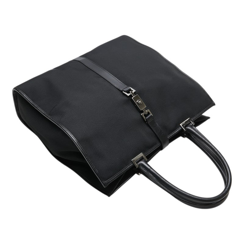 Gucci Jackie Line Canvas Leather Tote Bag