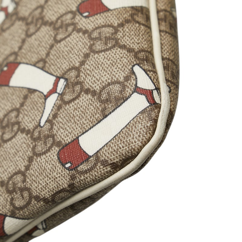 Gucci GG Supreme Boots Pattern PVC Shoulder Bag