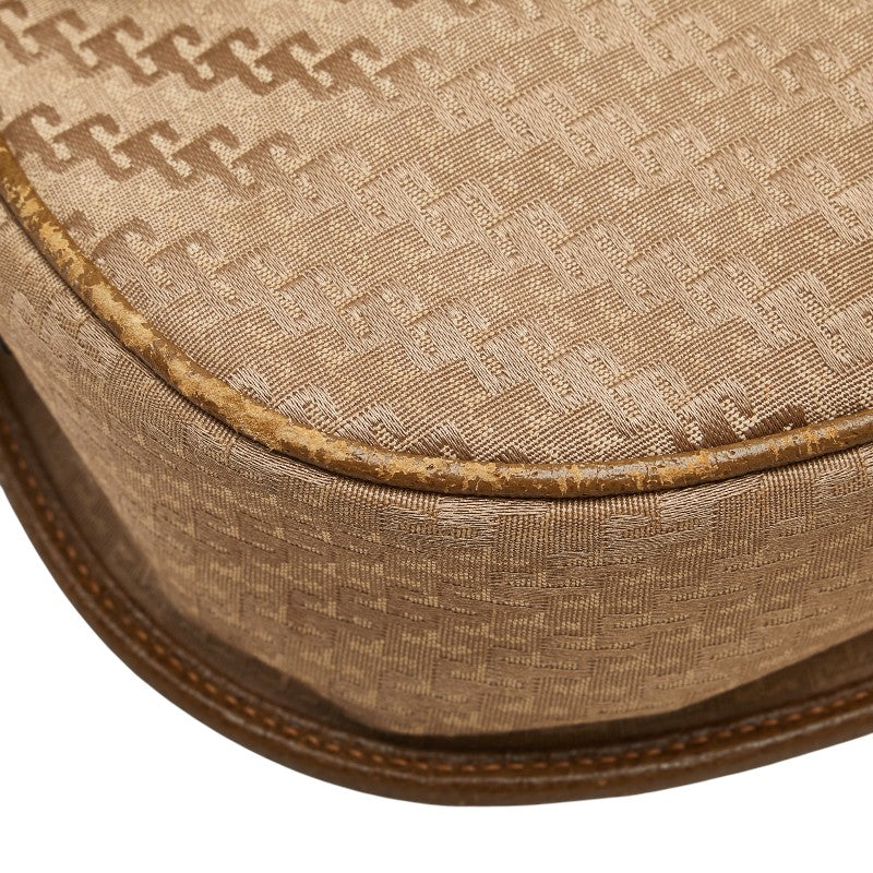 Gucci Old Gucci Canvas Leather Shoulder Bag