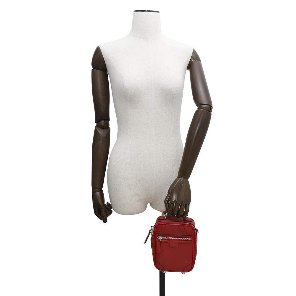 FENDI ?Travel Mini Bag Shoulder Bag Red7VA542 Leather