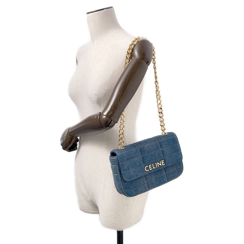 CELINE ChainShoulder Bag Blue11127 2ETN 07DD Denim
