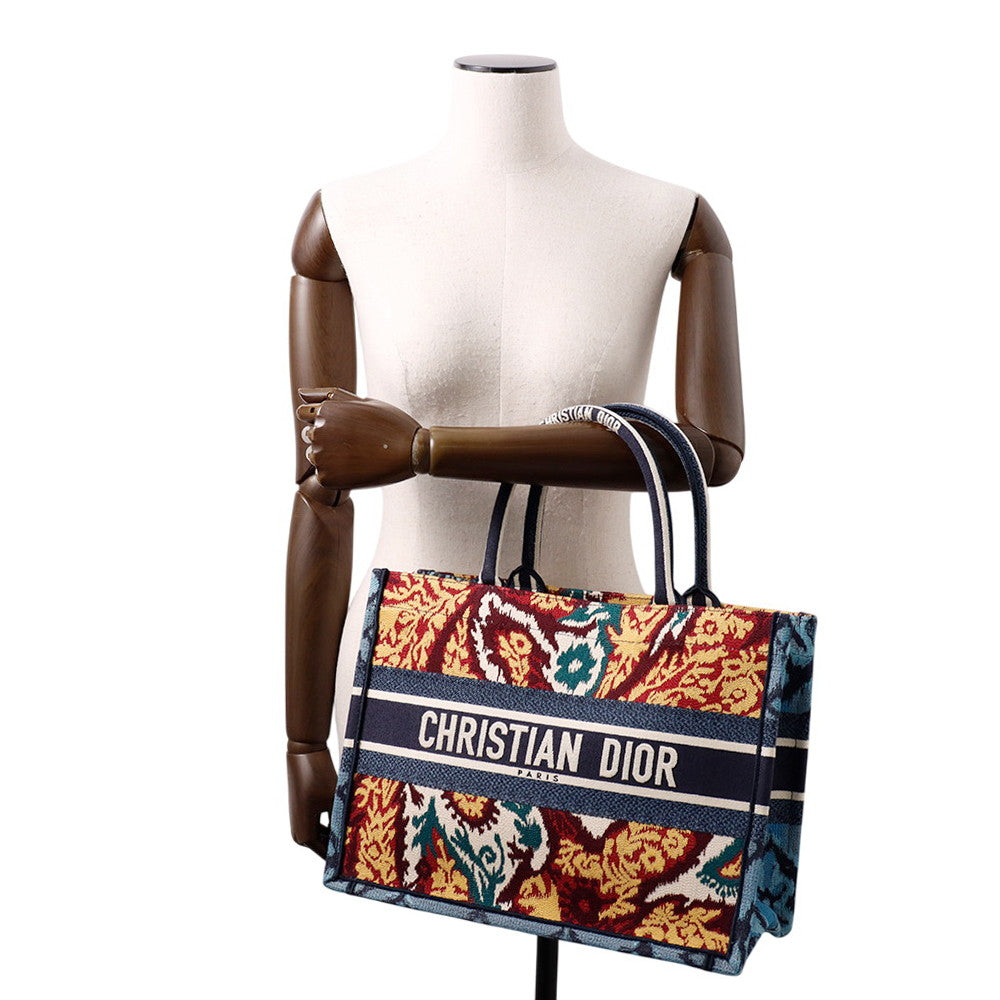 Dior Book Tote Embroidery Multicolor Canvas