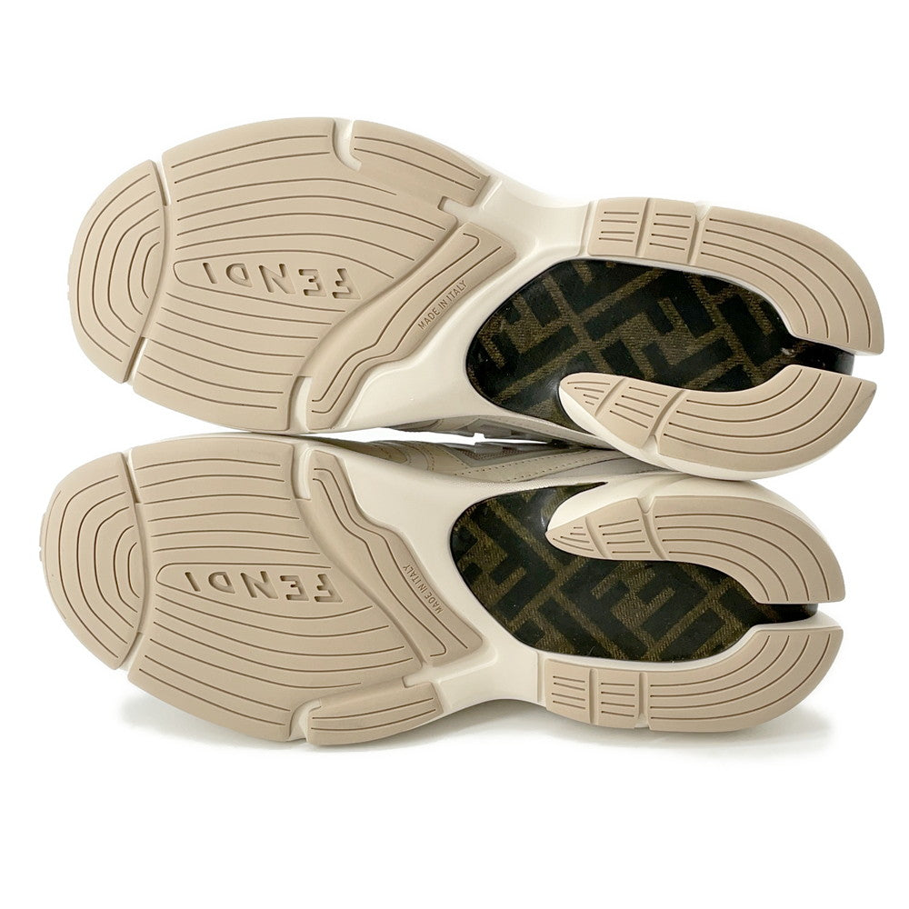 FENDI Faster Zucca Pattern Sneakers Gray7E1555 Fabric Size 6