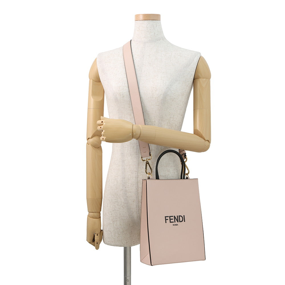 FENDI Shopping bag 2WAY Pink8BH382 Leather Size Small