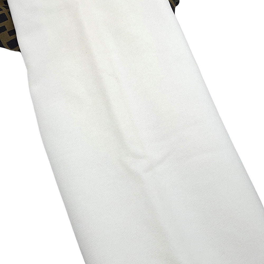 FENDI FF switching hoodie Size S White/BrownFAF681 Cotton 86% Polyester 14%