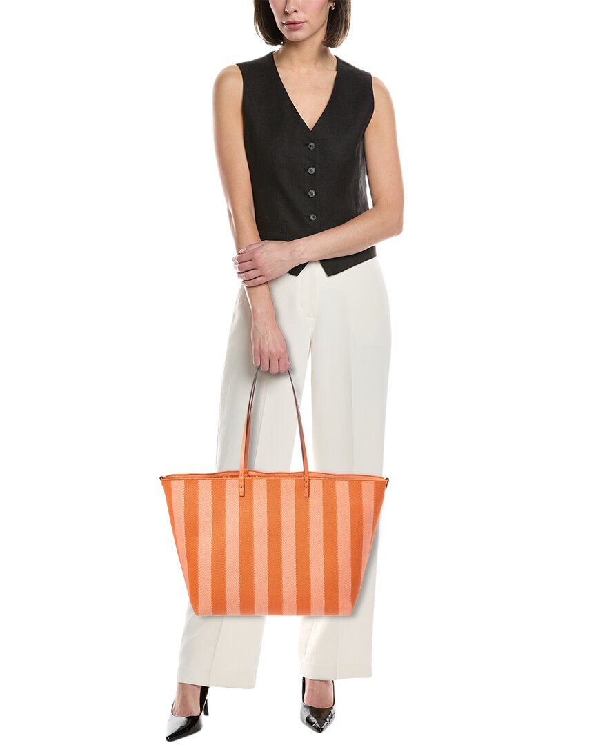 Fendi Roll Large Ff Canvas & Leather Tote