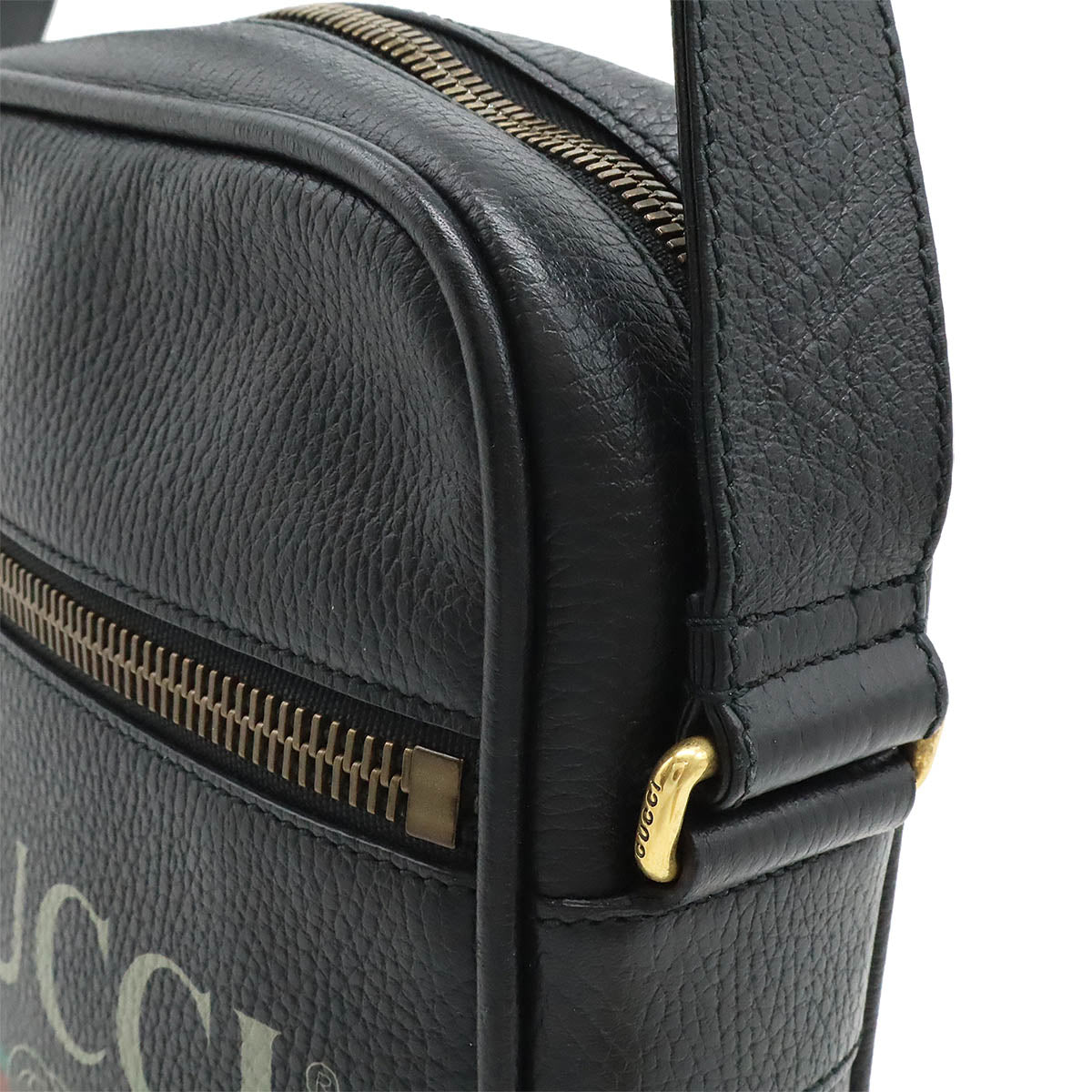 Gucci Leather Gucci Print Shoulder Bag 523591