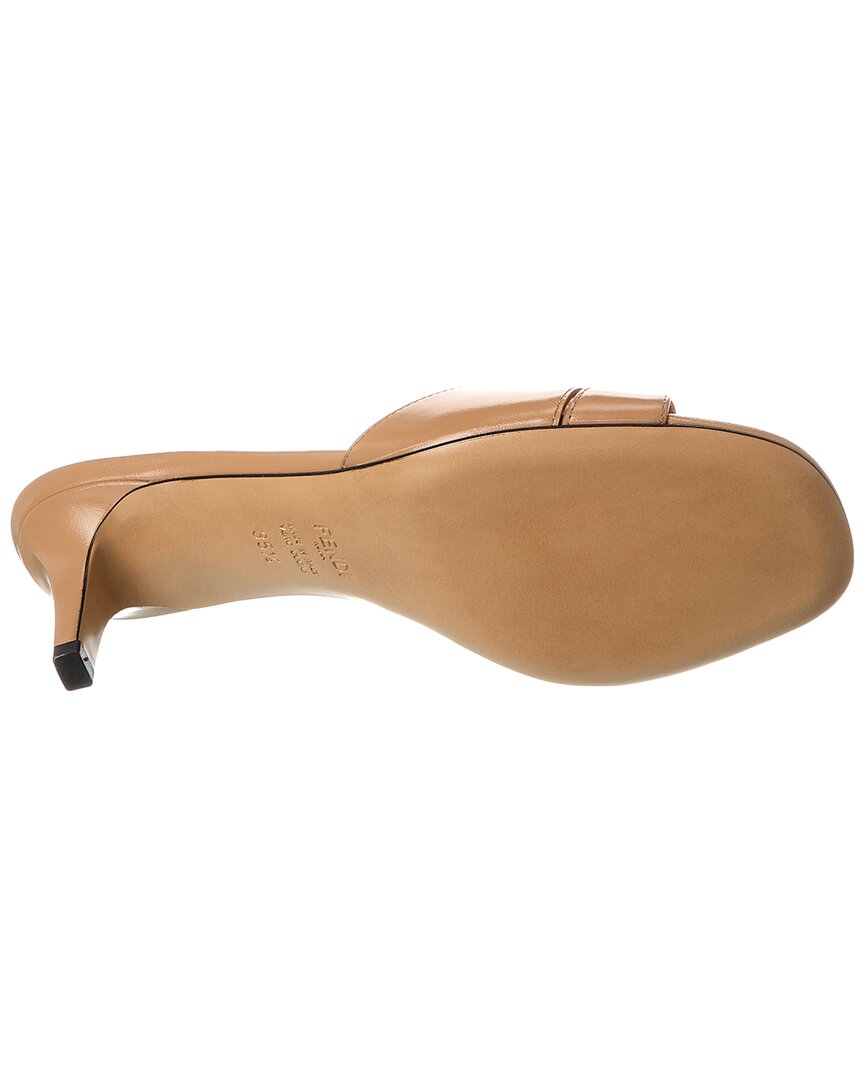 Fendi Ffold Leather Sandal