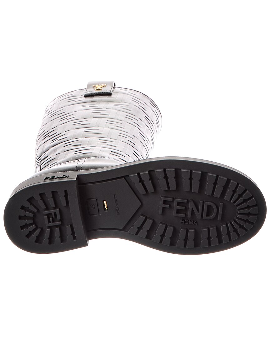 Fendi Filo Ff Leather Knee-High Boot