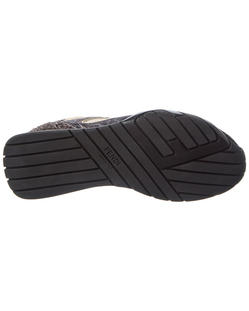 Fendi Wave Pulse Tech Fabric & Suede Sneaker