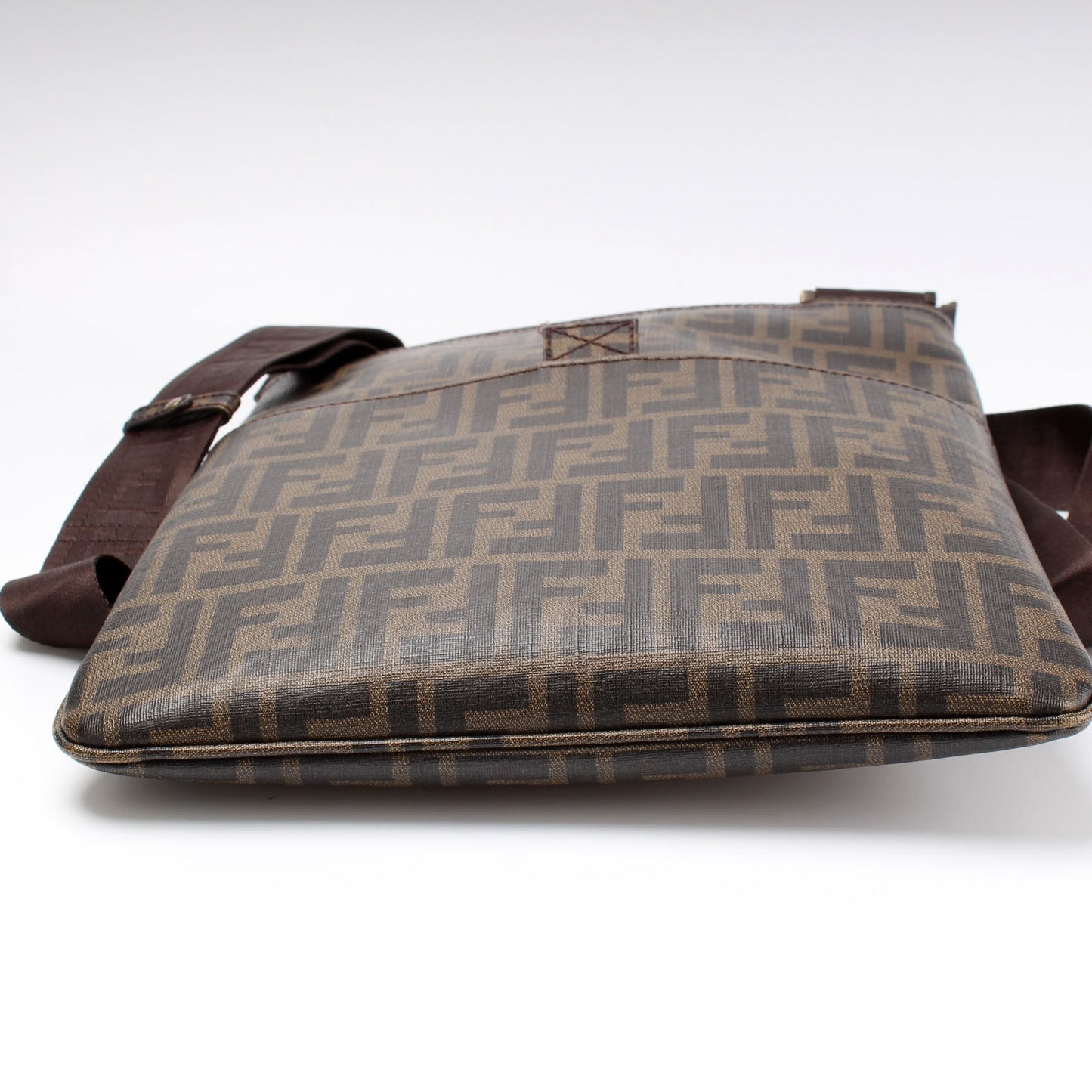 Fendi 7VA207 Spalmati Zucca Flat Messenger Bag