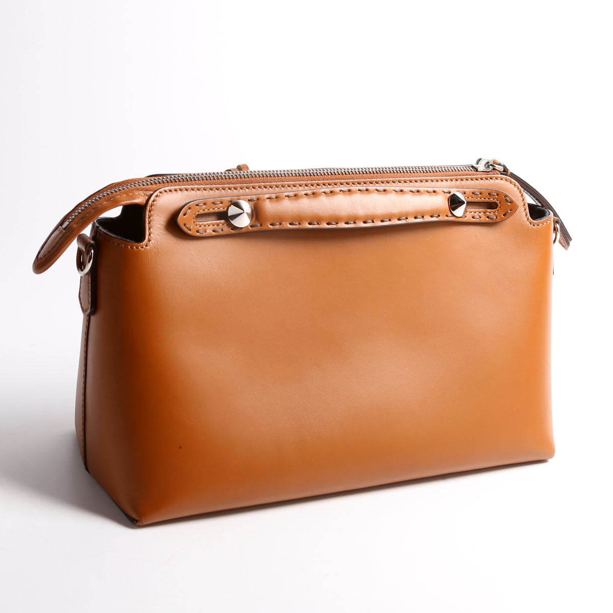 Fendi By The The Way Boston Medium Brown Bag