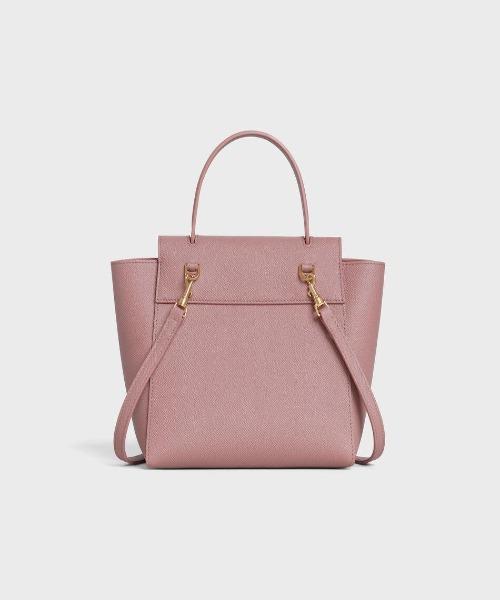 Celine Nano Belt Bag In Grained Calfskin Pink