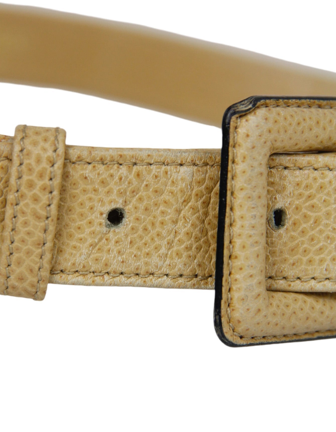 Chanel '90s Beige Caviar Quilted Belt Handbag - Rovelle Bags