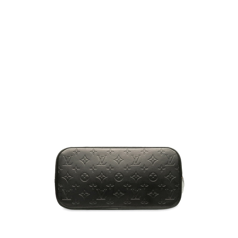 Louis Vuitton Monogram Matt Stockton Shoulder Bag M55112 Noir Black Leather Lady Louis Vuitton