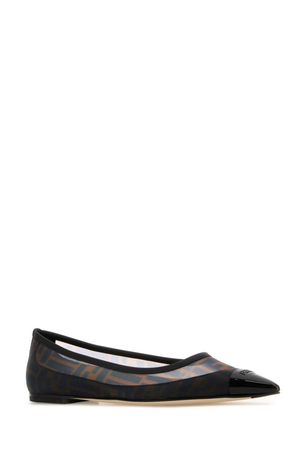 Fendi Woman Printed Mesh Colibr㬠Ballerinas