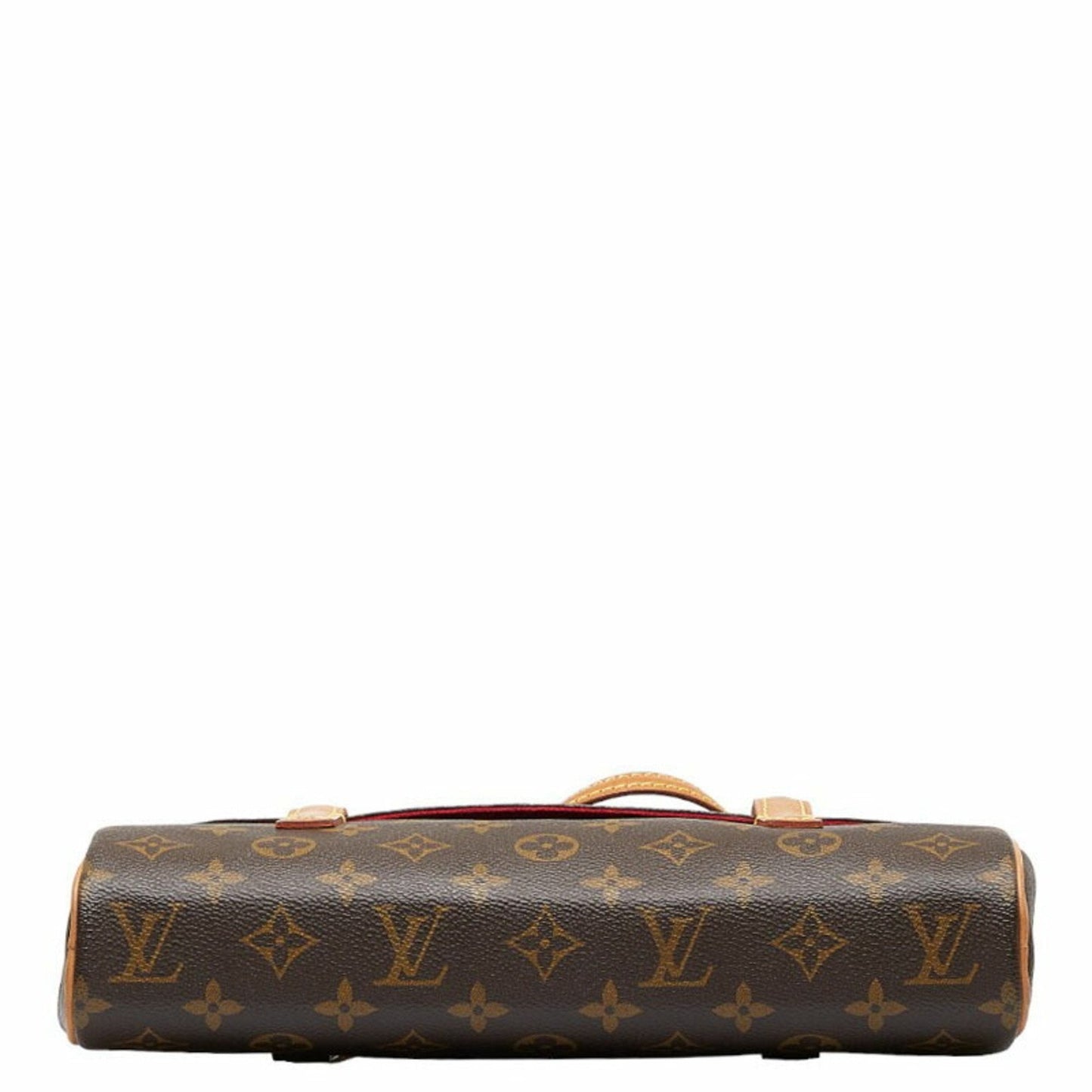 LOUIS VUITTON Monogram Sonatine Handbag M51902 Brown PVC Leather Women's