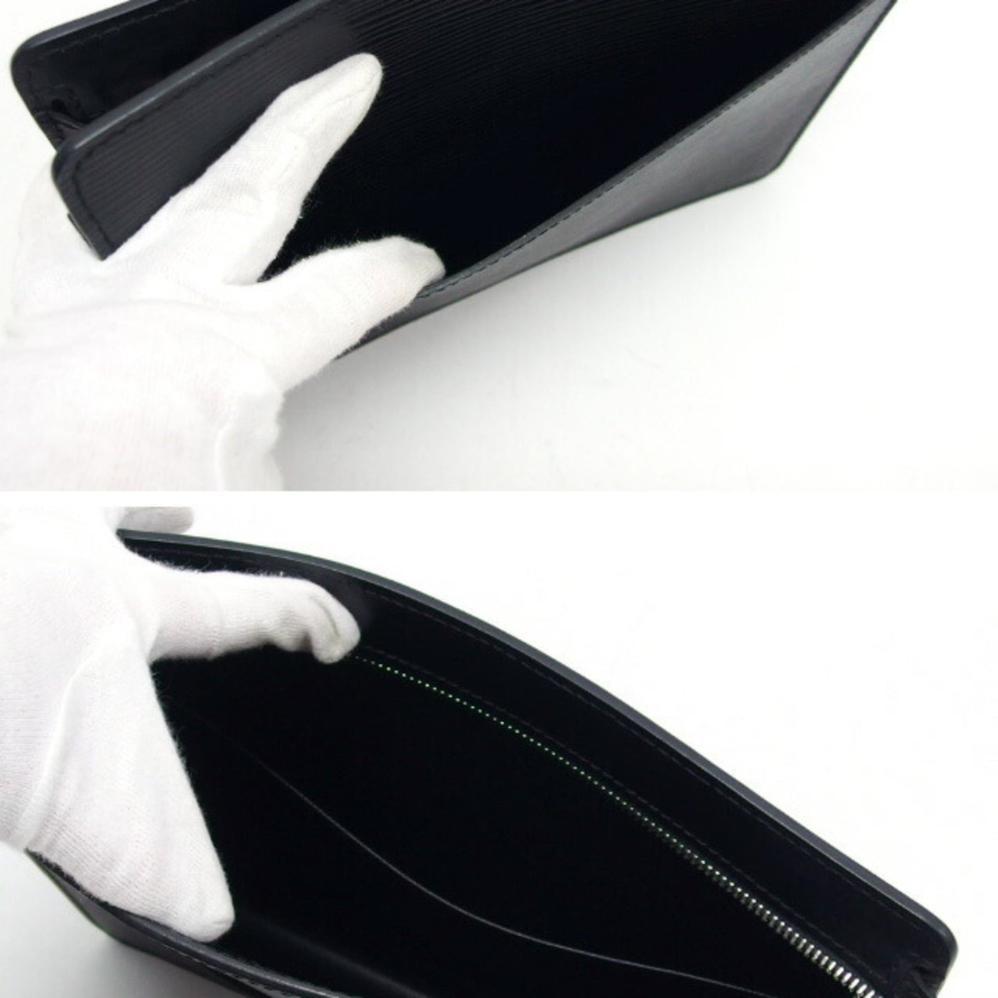 LOUIS VUITTON Epi Pochette Homme Clutch Bag Black M52522