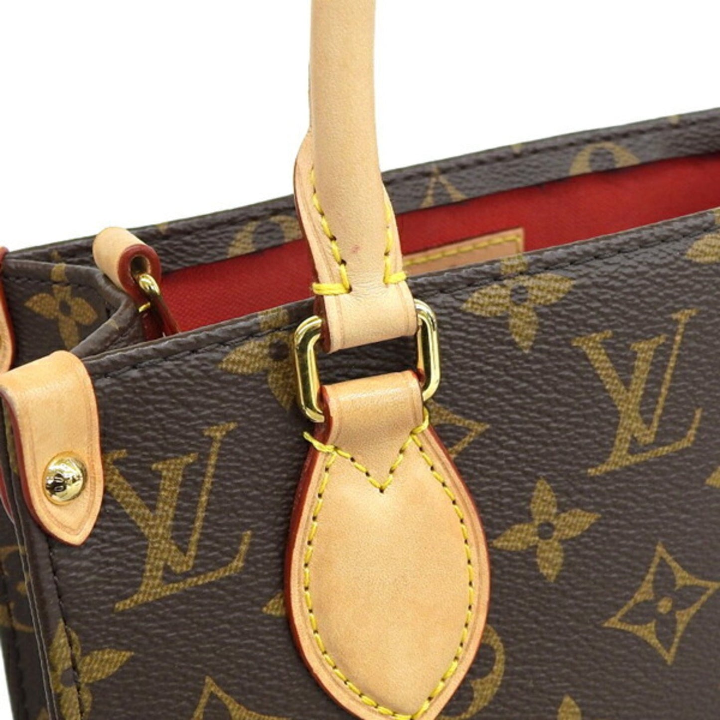 LOUIS VUITTON Monogram Sac Pla BB Handbag M46265 Brown Women's