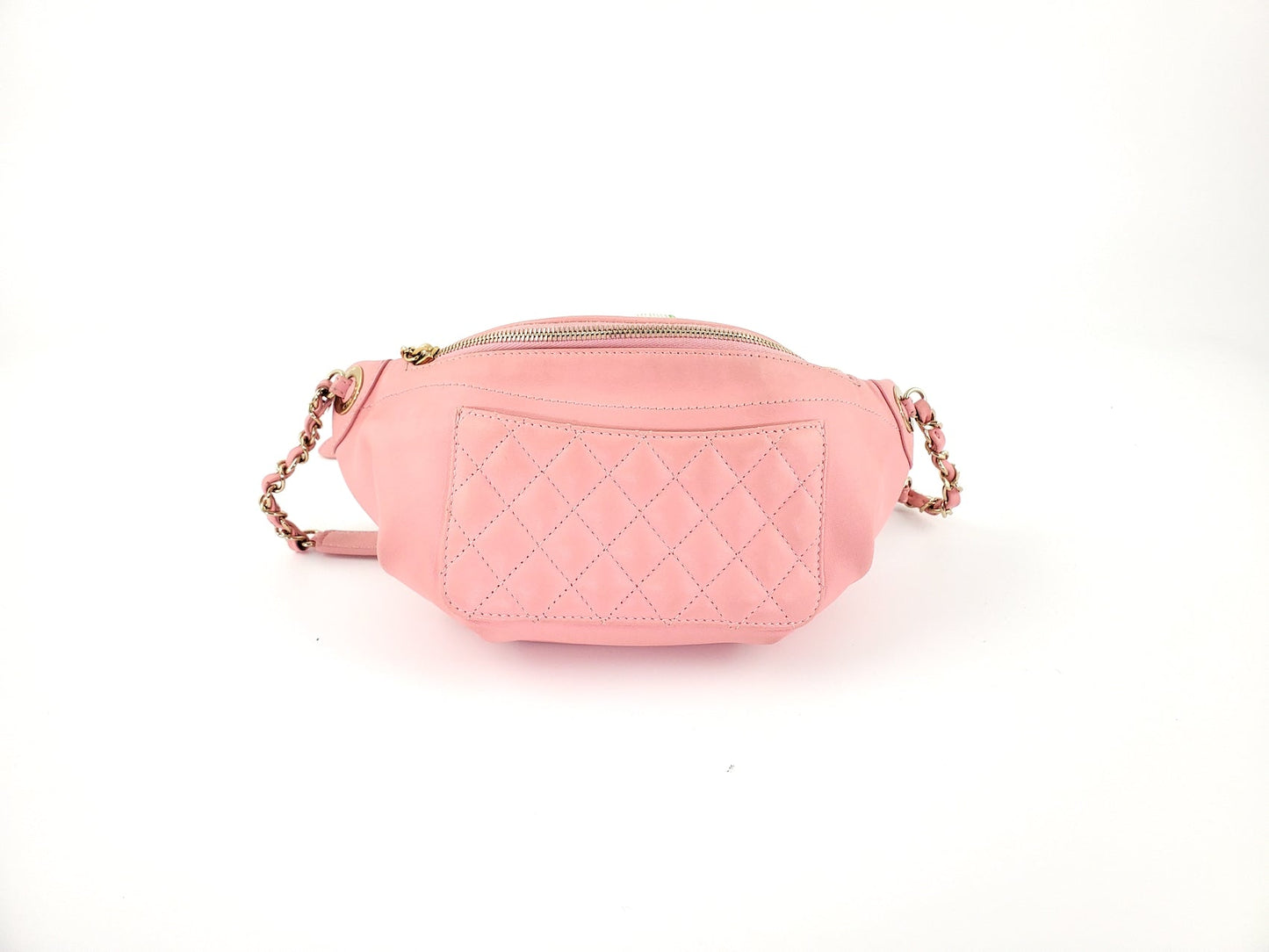 Chanel Pink Leather CC Quilted Bi Handbag - Rovelle Bags