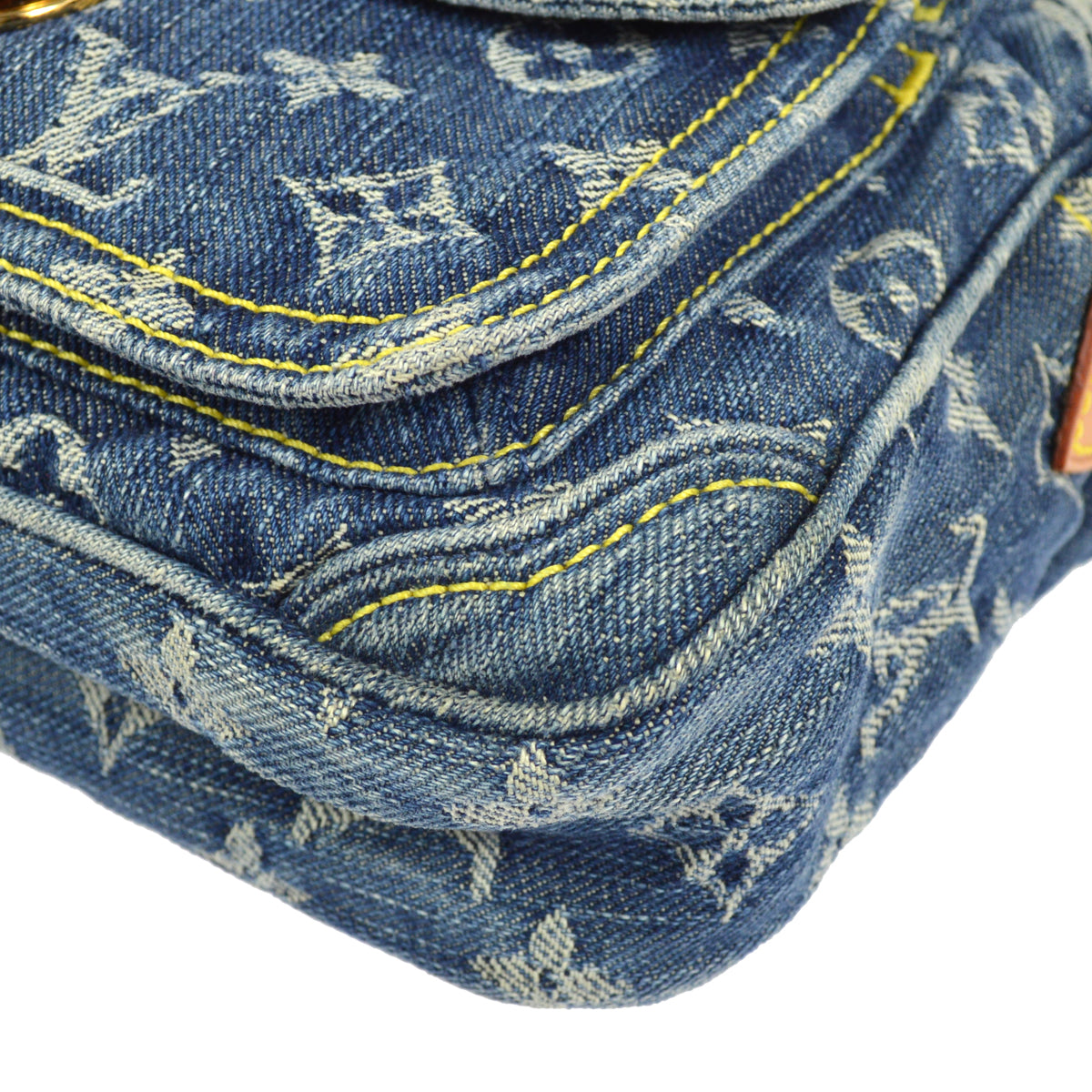 LOUIS VUITTON BUM BAG WAIST POUCH INDIGO MONOGRAM DENIM M95347