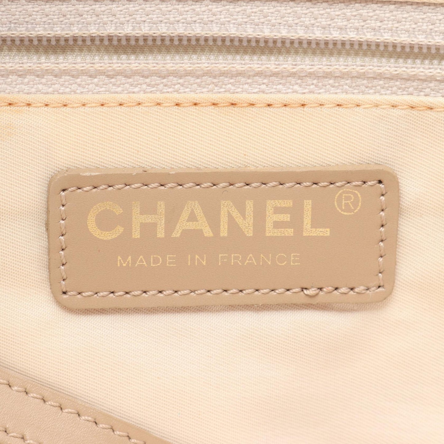 Chanel New Travel Line Leather Nylon Canvas Tote Bag