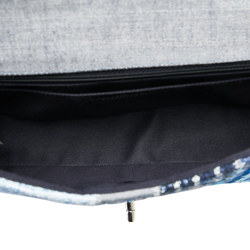 Chanel Coco Patchwork Denim Caviar Skin 2way Shoulder Bag