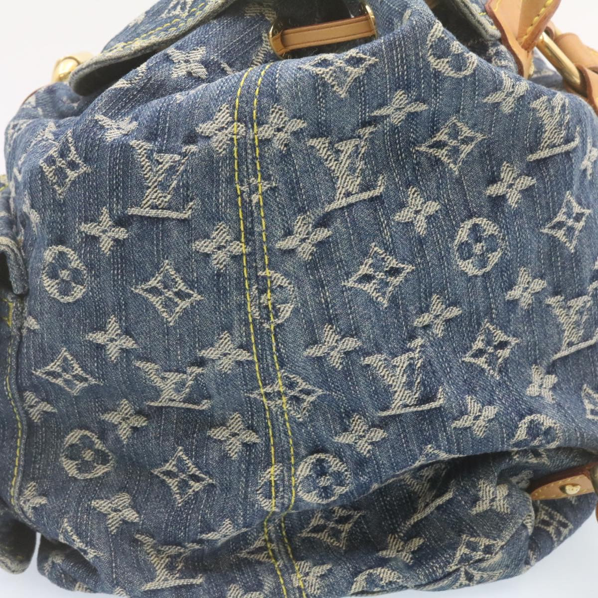 LOUIS VUITTON Monogram Denim Sac A Dos GM Backpack Blue M95056 LV 23330A