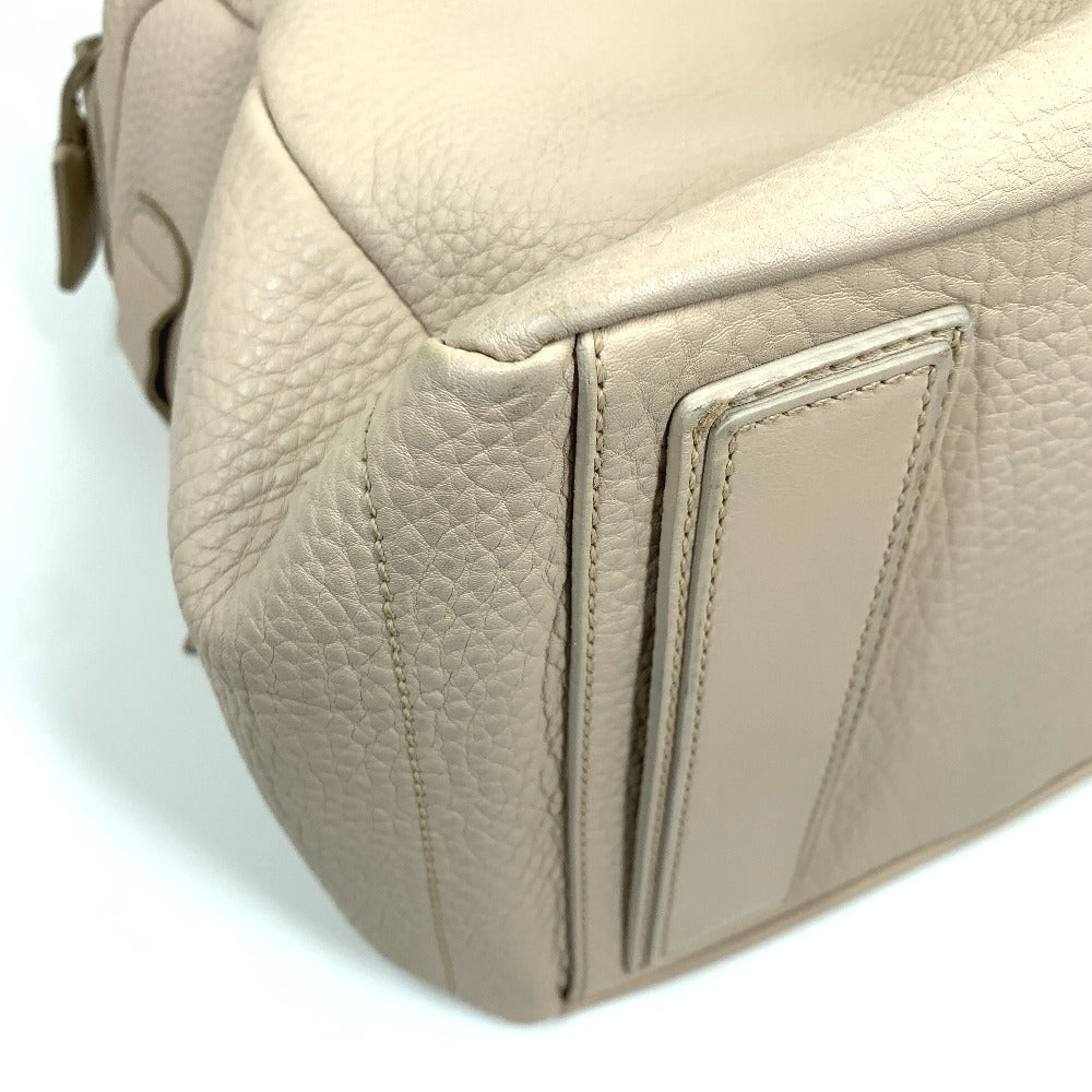CELINE Handbag leather beige Old logo Mini Boston Women Secondhand