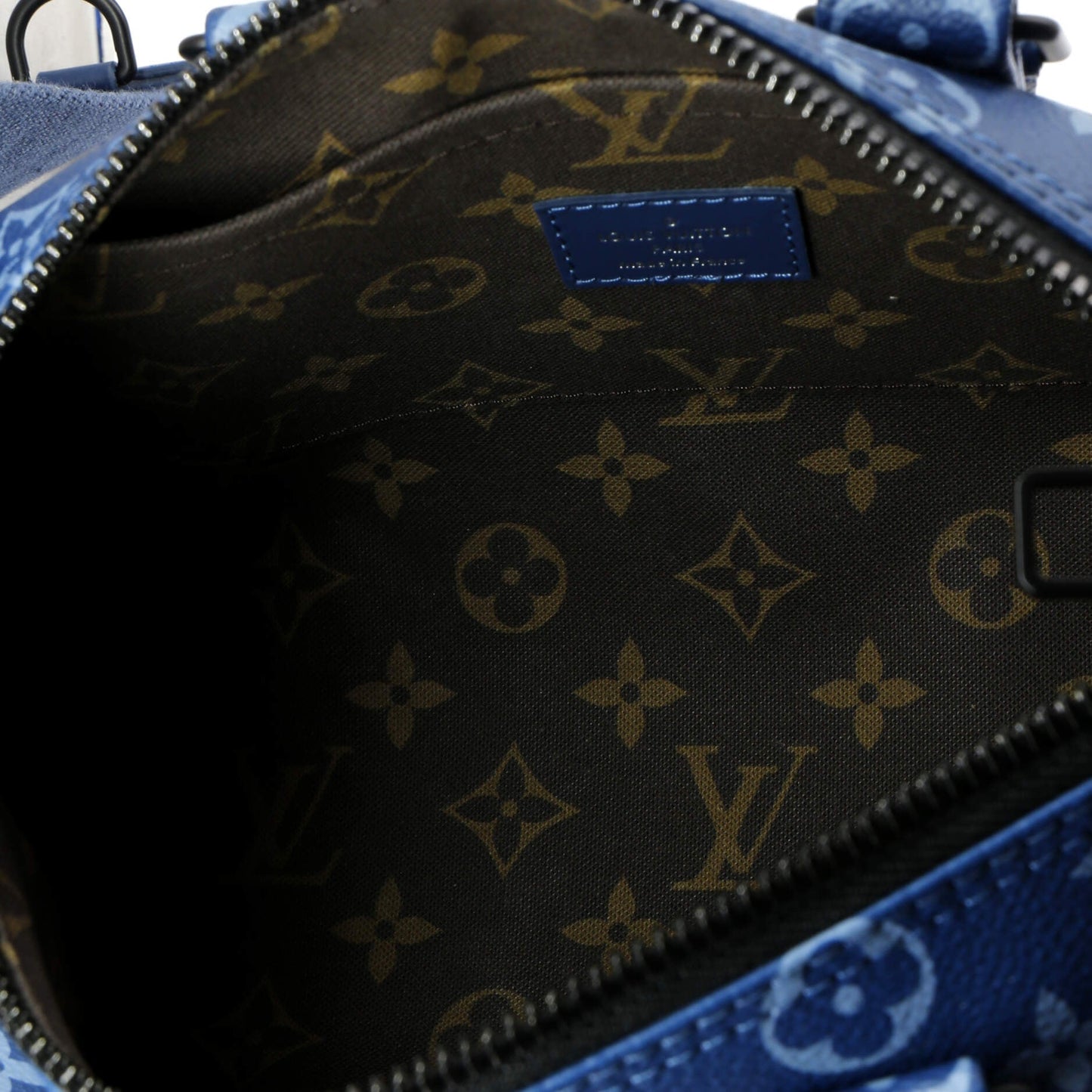 Louis Vuitton Keepall Bandouliere Bag Atlantic Blue Monogram Canvas 25