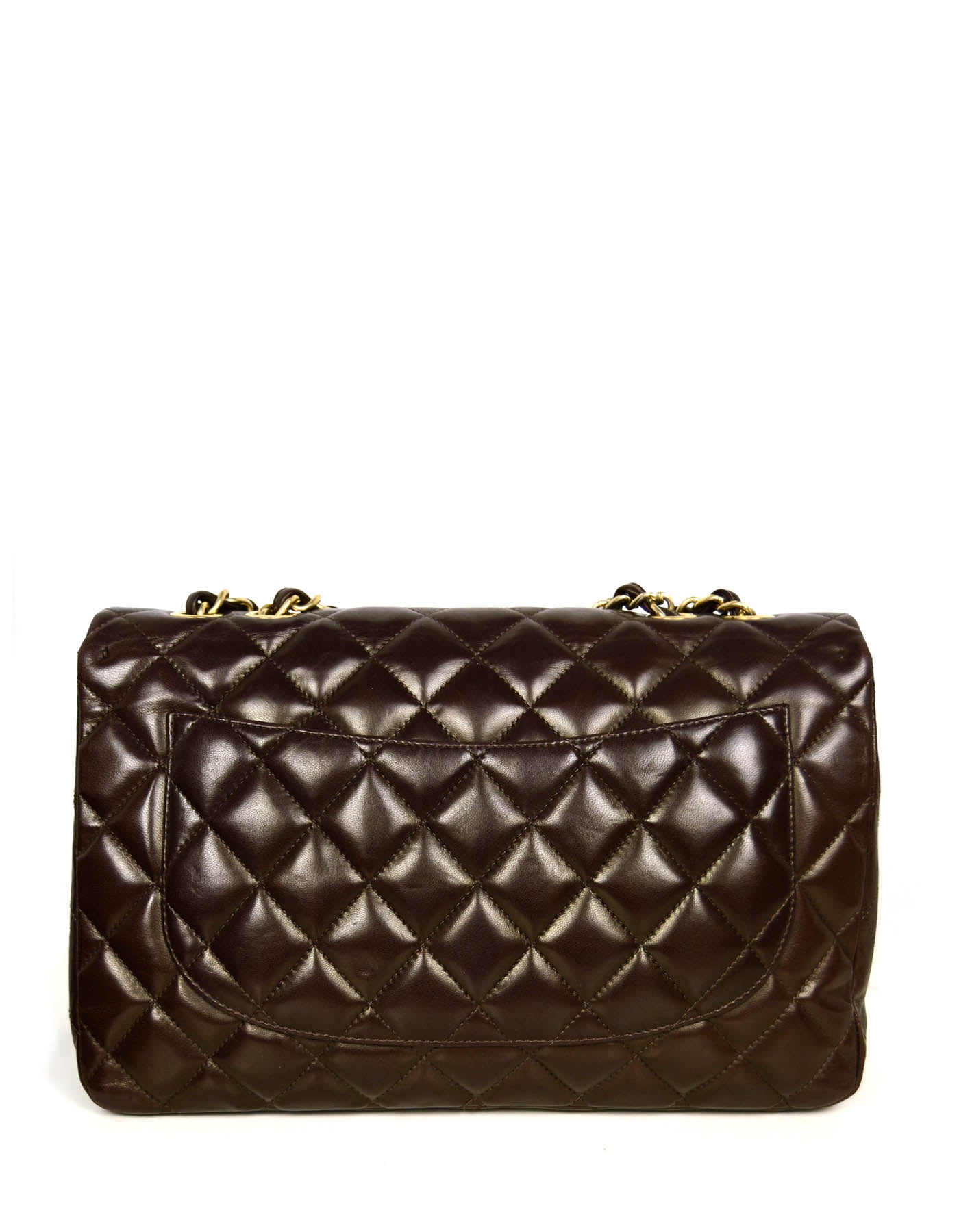 Chanel Brown Lambskin Quilted Single Flap Flap Bag - Rovelle Bags