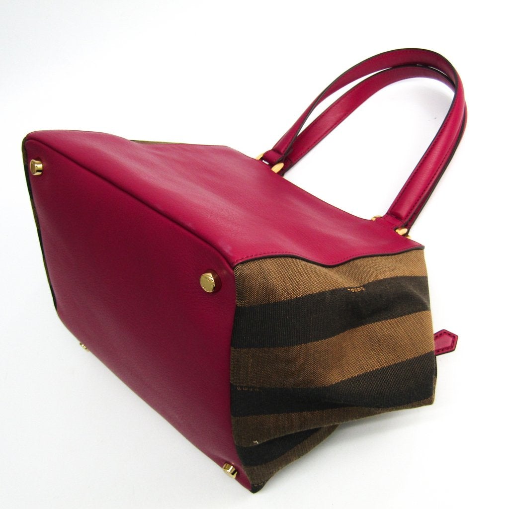 Fendi Fuchsia Pequin Top Handle Satchel Bag ( )