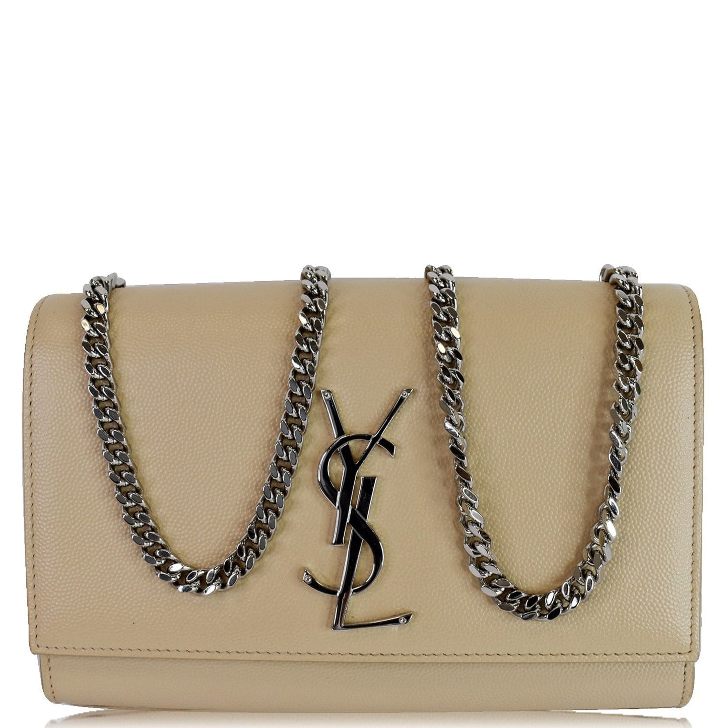 Saint Laurent Kate Leather Beige Crossbody Leather