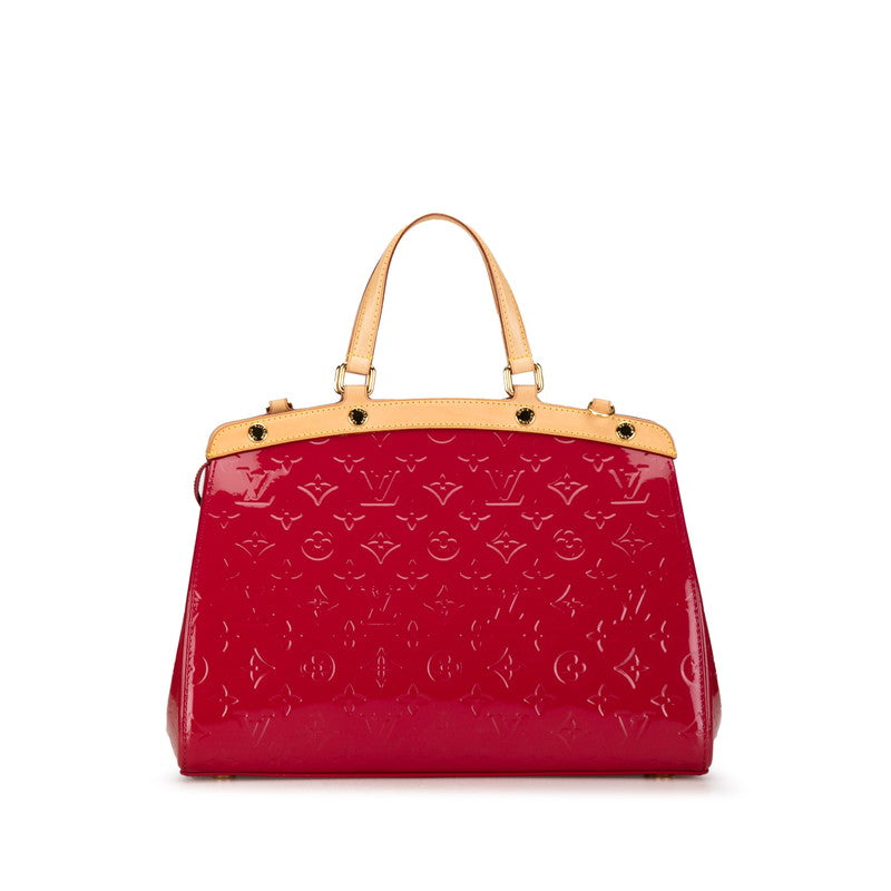 Louis Vuitton Monogram Vernis Blair MM Handbag 2WAY M91798 Rose Andy Pink Patent Leather Louis Vuitton