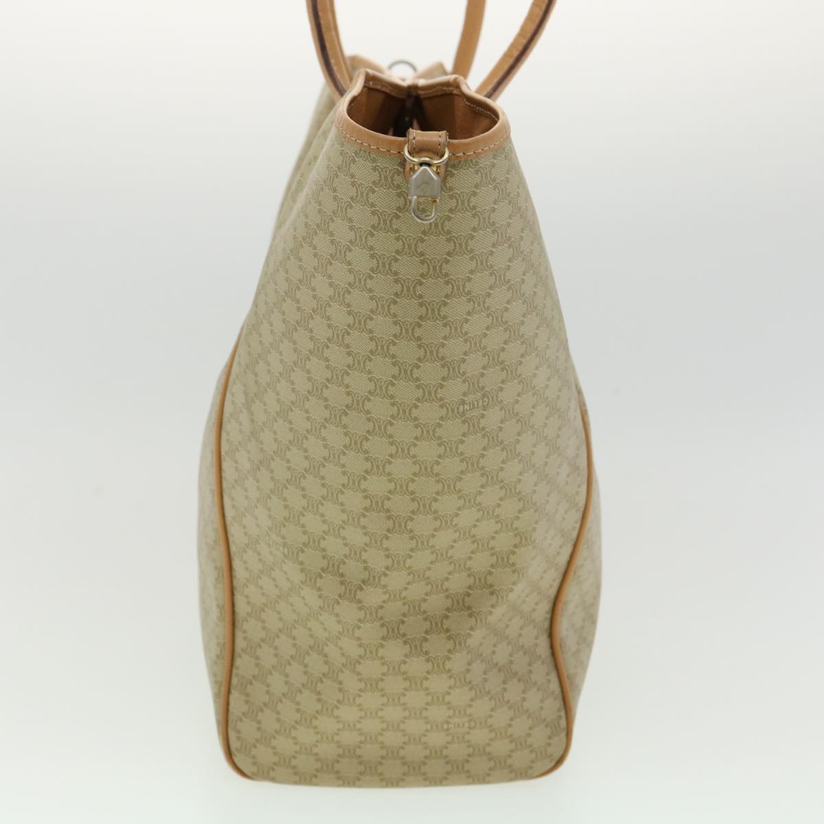 Luxury CELINE Macadam Canvas Tote Bag PVC Leather Beige 31532
