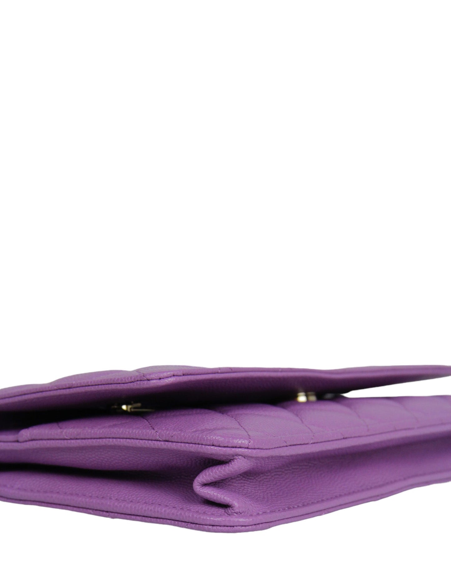 Chanel 2022 Purple Quilted Caviar Leather Crossbody Bag - Rovelle Bags
