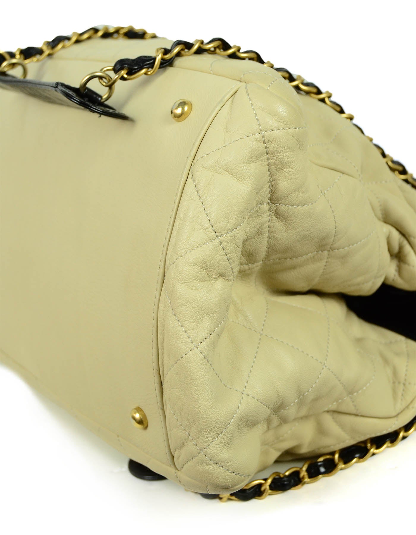 Chanel Black/Beige Quilted Leather In-the-Mix Tote Tote Bag - Rovelle Bags