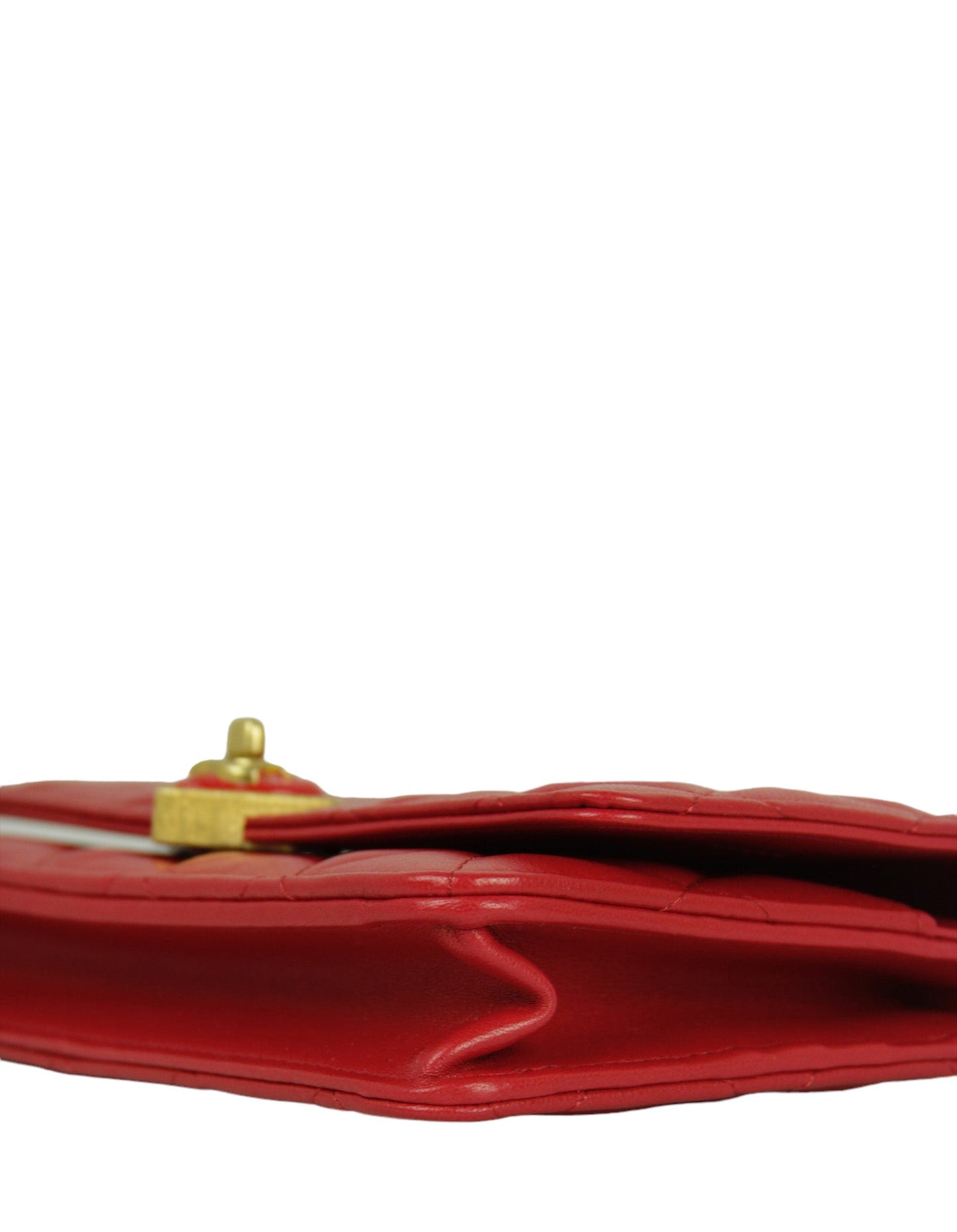 Chanel NEW Red Lambskin CC Heart Crossbody Bag - Rovelle Bags