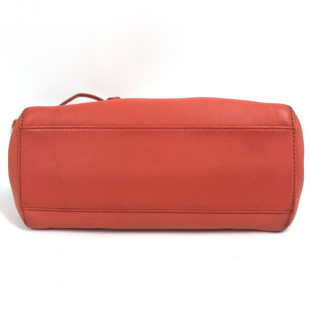 FENDI Handbag 8BN244 leather Salmon pink type Shoulder Crossbody Mini Pea Kaboo Women