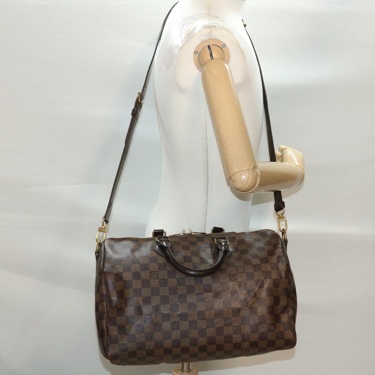LOUIS VUITTON Damier Ebene Bandouliere 35 Hand Bag N41366 LV 40583