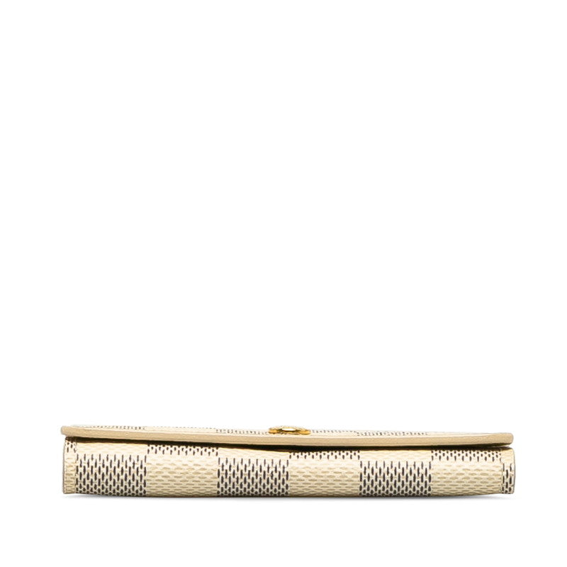 LOUIS VUITTON Key Holder in Damier Azur N60386 White
