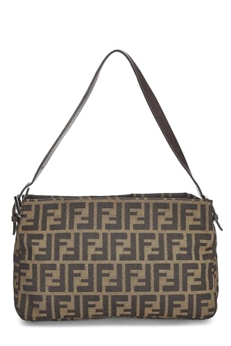 Fendi, Brown Zucca Canvas Shoulder Bag, Brown