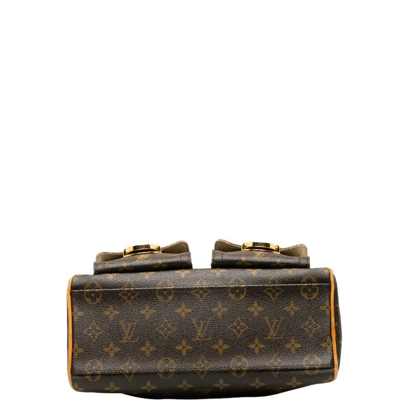 Louis Vuitton Monogram Manhattan PM Handbag M40026 Brown PVC Leather Louis Vuitton