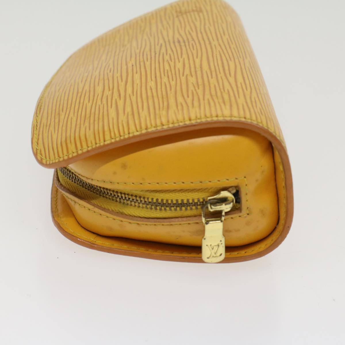 LOUIS VUITTON Epi Dauphine PM Pouch Yellow M48449 LV Auth 47357