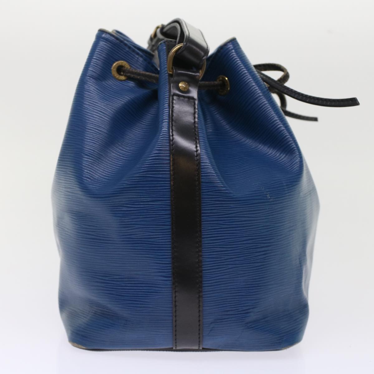 LOUIS VUITTON Epi Petit Noe Shoulder Bag Bicolor Black Blue M44152 Auth 48974