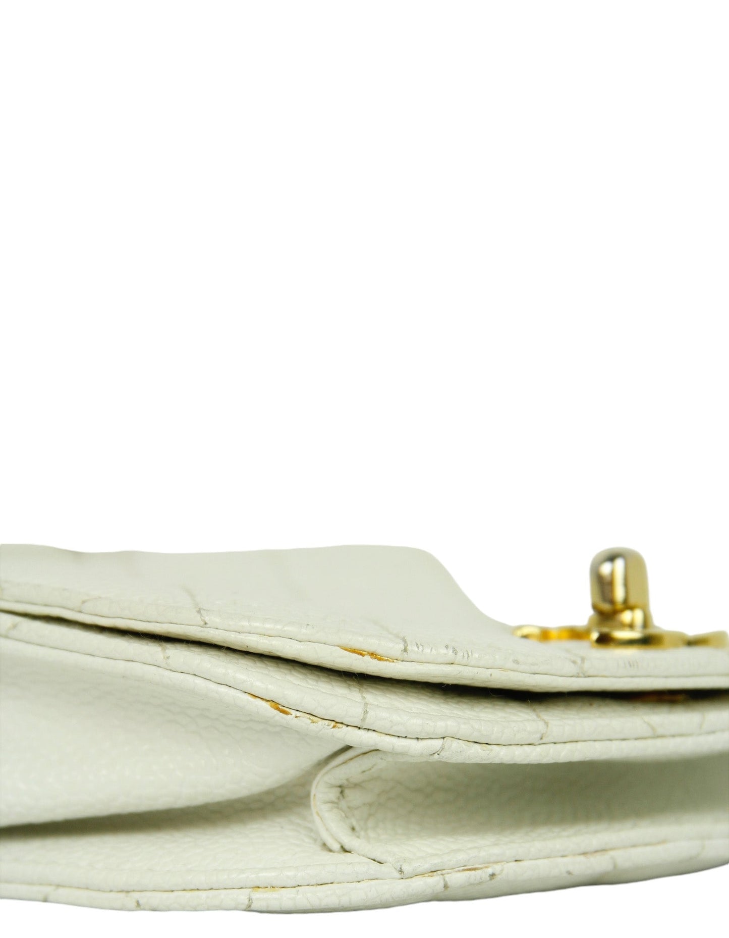 Chanel 1990s White Quilted Belt Handbag - Rovelle Bags