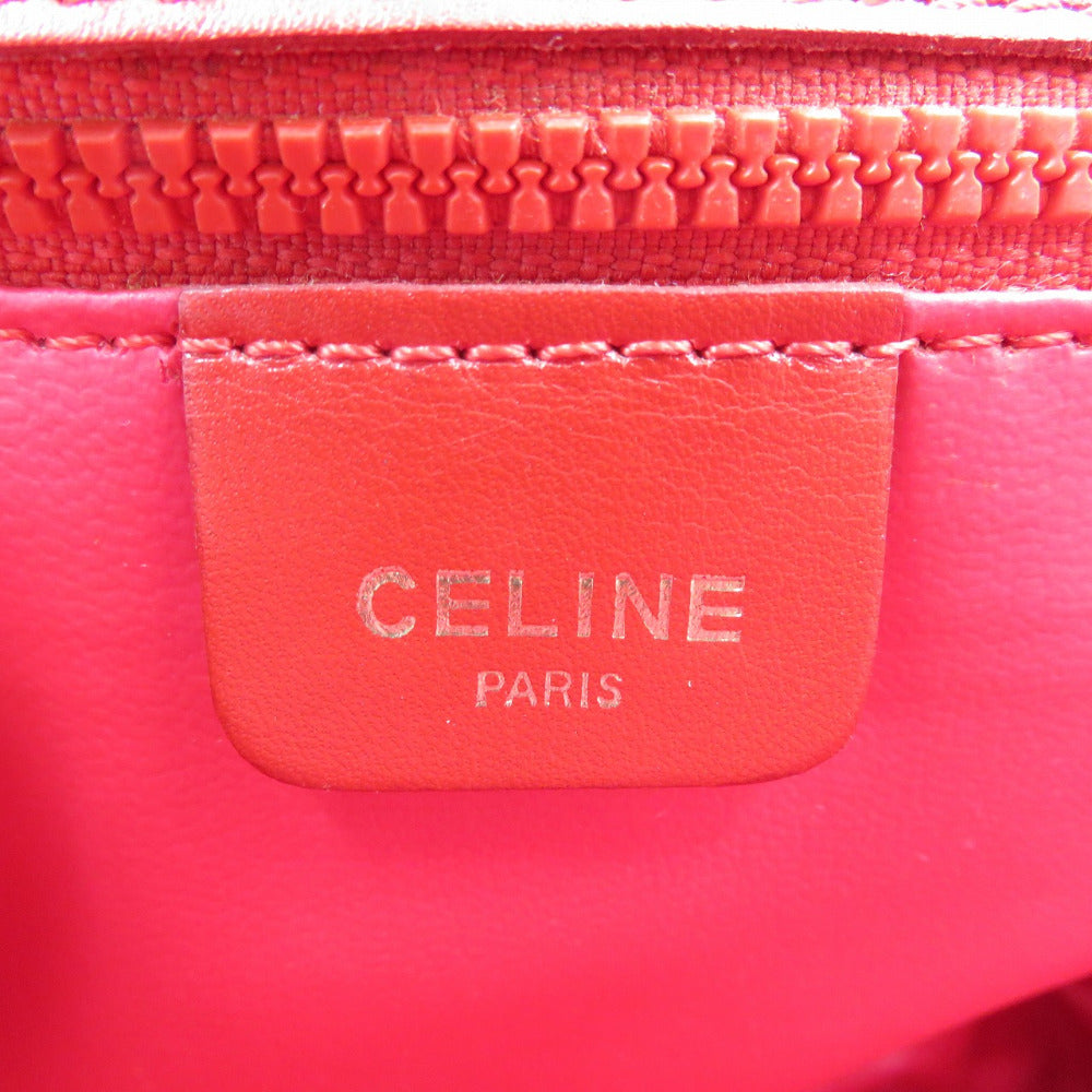 CELINE Shoulder Bag leather Red Women