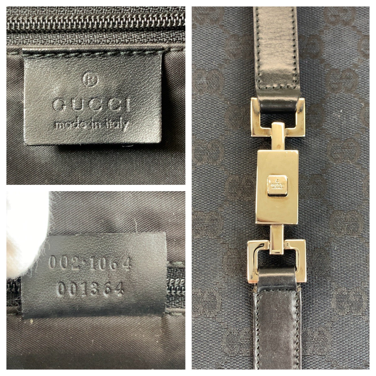 Gucci Jackie GG Canvas Leather Tote Bag